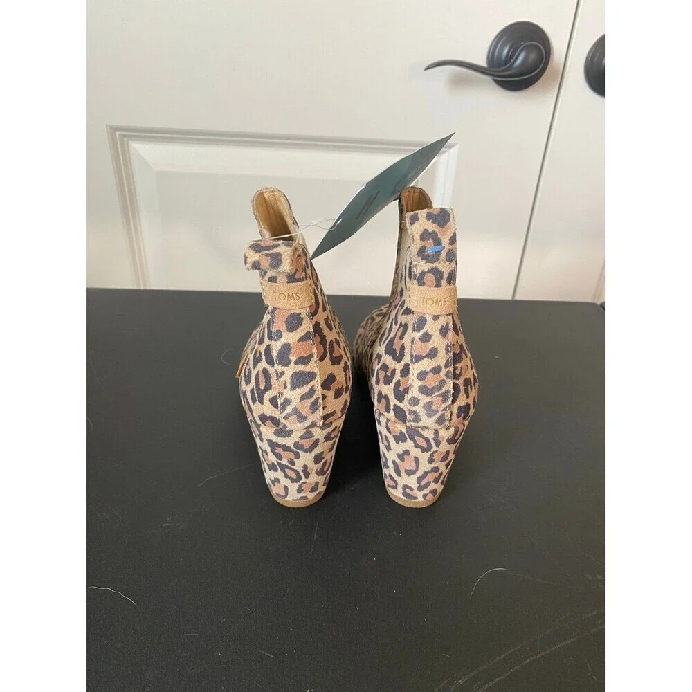 Toms Leopard Print Ankle Boots - Picture 3 of 10